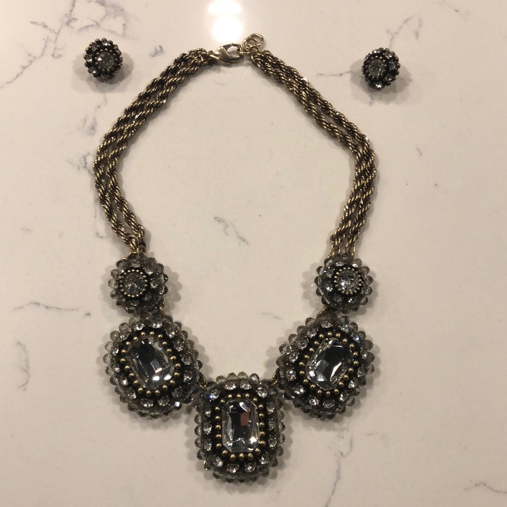 Banana Republic Statement Necklace & Earrings